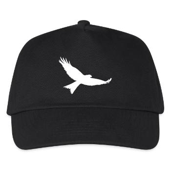 Bird of prey in white - Kids’ Baseball Cap - black - Front
