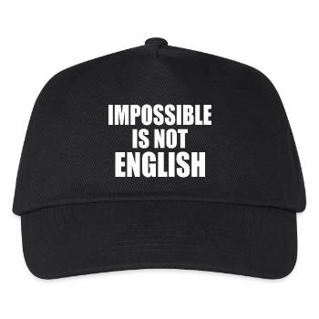impossible is not english - angleterre - Casquette de baseball Enfant - noir - Devant