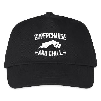 Supercharge And Chill - for electric car fans - Kids’ Baseball Cap - black - Front