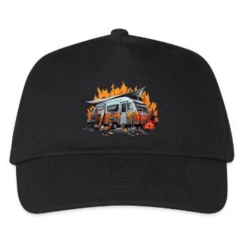 Evening by the Bonfire. Retro holidays. - Kids’ Baseball Cap - black - Front