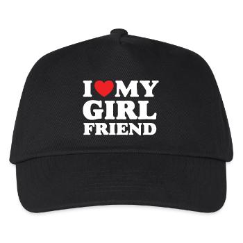 I Love My Girlfriend - Kids’ Baseball Cap - black - Front