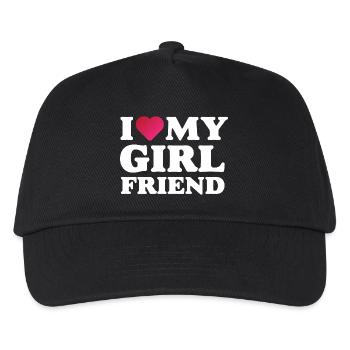 I Love My Girlfriend - Kids’ Baseball Cap - black - Front