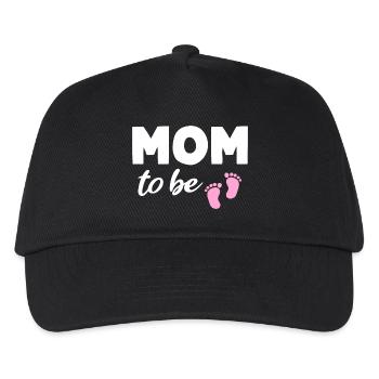 Mom to be Girl Mom Pregnancy Mom - Kids’ Baseball Cap - black - Front