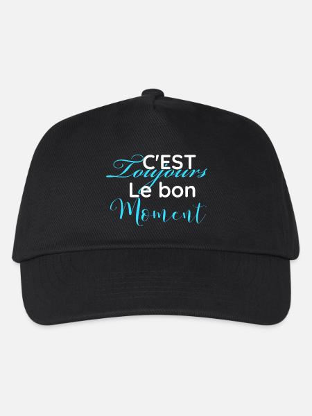 c'est toujours le bon moment - Casquette de baseball Enfant - noir