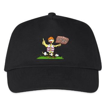 Attention duck - Kids’ Baseball Cap - black - Front