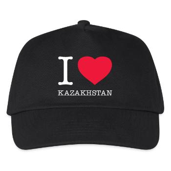 I LOVE KAZAKHSTAN Kasachstan - Kids’ Baseball Cap - black - Front