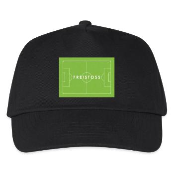 FREISTOSS - Fußball Statement - Kinder Basecap - Schwarz - Vorne