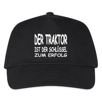 Traktor - Kinder Basecap - Schwarz - Vorne