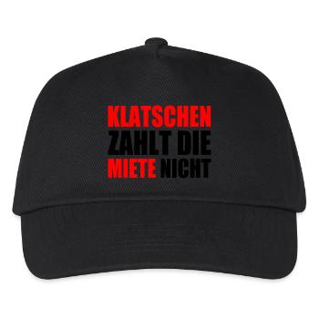 klatschen zahlt nicht die miete - Kinder Basecap - Schwarz - Vorne