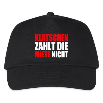 klatschen zahlt nicht die miete - Kinder Basecap - Schwarz - Vorne