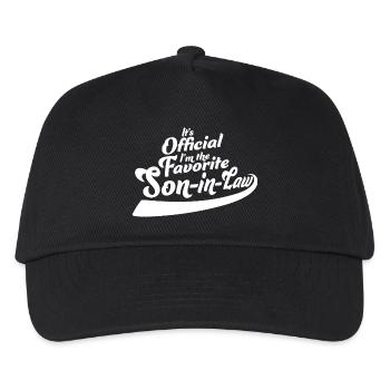 It's Official I'm The Favorite Son-In-Law Spruch - Kinder Basecap - Schwarz - Vorne