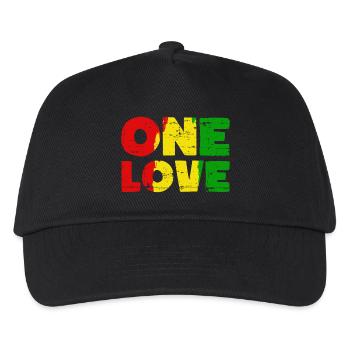 One Love Jamaica - Kinder Basecap - Schwarz - Vorne