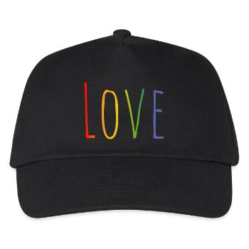 CSD LGBT Arc-en-ciel Love Design - Casquette de baseball Enfant - noir - Devant