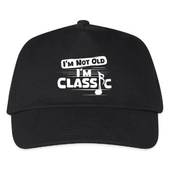 klassische Musik lustig Spruch Noten Musiker Logo - Kinder Basecap - Schwarz - Vorne