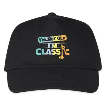 retro klassische Musik lustige Sprüche vintage - Kinder Basecap - Schwarz - Vorne