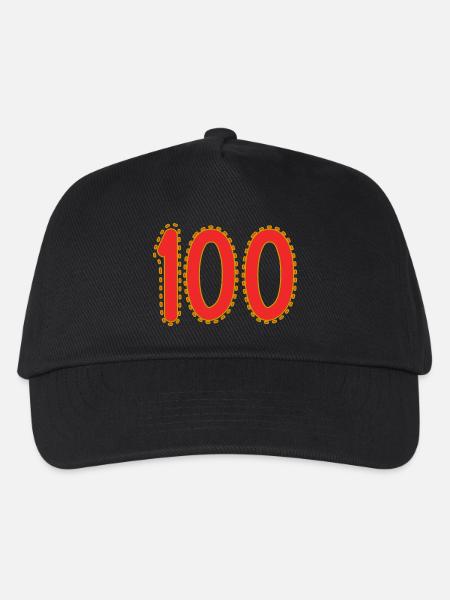 100. 100 JAHRE. 100-JÄHRIGES JUBILÄUM. GEBURTSTAG 100 - Kinder Basecap - Schwarz