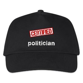 Politiker - Kinder Basecap - Schwarz - Vorne
