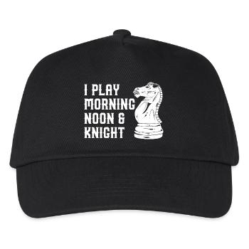 I Play Morning Noon & Knight - Kinder Basecap - Schwarz - Vorne