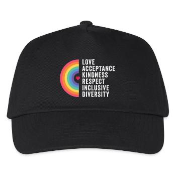 Mois de la fierté LGBT - Amour. Acceptation. Bonté. - Casquette de baseball Enfant - noir - Devant