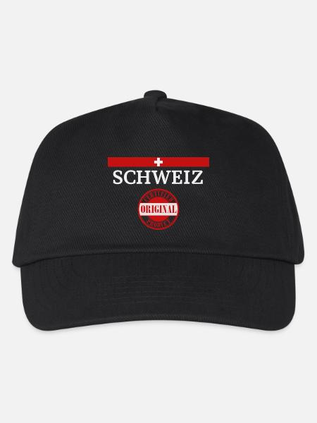Flagge der Schweiz, Schweizer Stolz - Kinder Basecap - Schwarz