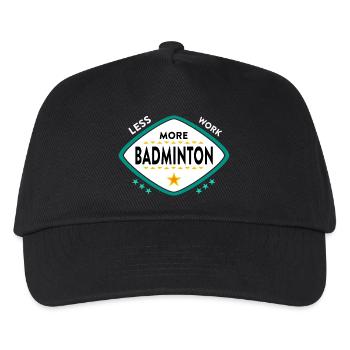 Badminton Federball Sport - Kinder Basecap - Schwarz - Vorne