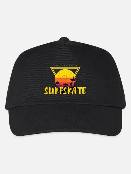 Surfskate Sunset - Kids’ Baseball Cap - black
