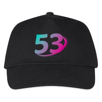 Number 53 multicolor - Kids’ Baseball Cap - black - Front