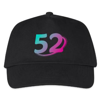 Number 52 multicolor - Kids’ Baseball Cap - black - Front