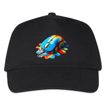 Melting Rainbow Computer Mouse - Kids’ Baseball Cap - black - Front