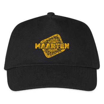Maarten - Kinder Basecap - Schwarz - Vorne
