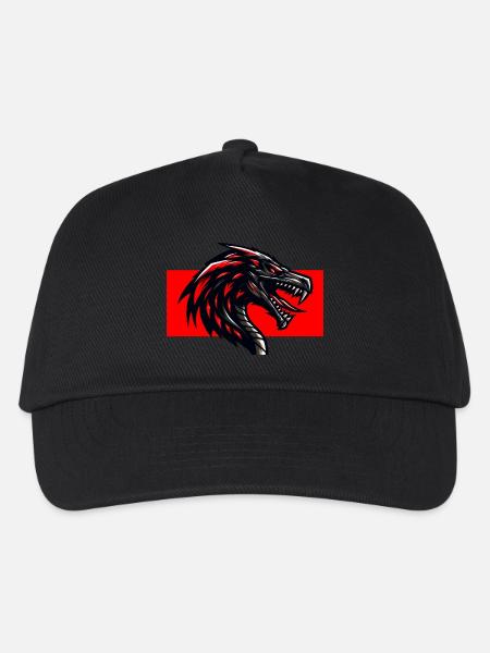 Roter Drache - Kinder Basecap - Schwarz