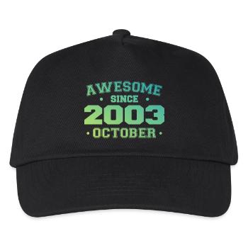 Oktober 2003 - Oktober 2003 Geburtstagsgeschenk - Kinder Basecap - Schwarz - Vorne