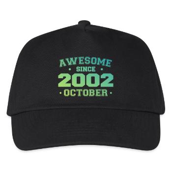 Oktober 2002 - Oktober 2002 Geburtstagsgeschenk - Kinder Basecap - Schwarz - Vorne
