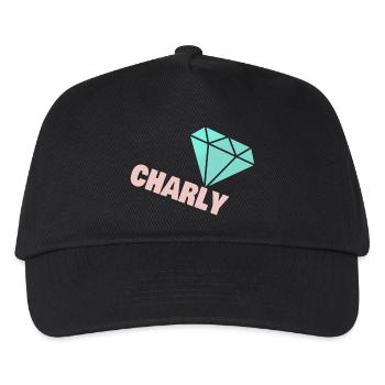 Geschenk für Charly - Kinder Basecap - Schwarz - Vorne