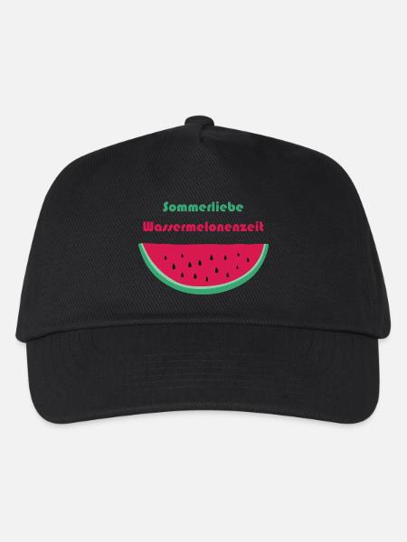 Sommerliebe Wassermelonenzeit - Kinder Basecap - Schwarz