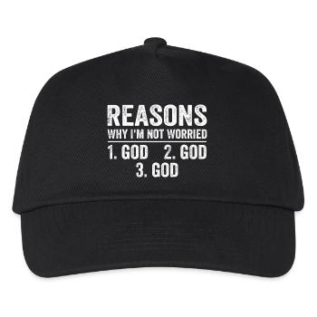Reasons Why I'm Not Worried God - Kids’ Baseball Cap - black - Front