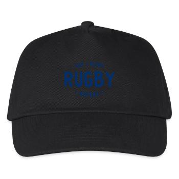 Manger dormir rugby répéter - Casquette de baseball Enfant - noir - Devant