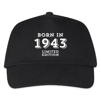 81 years, year of birth, date of birth - Kids’ Baseball Cap - black - Front