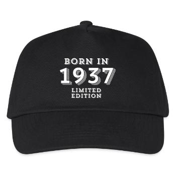 87 years, date of birth, year of birth - Kids’ Baseball Cap - black - Front
