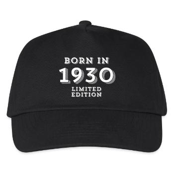 94 years, date of birth, year of birth - Kids’ Baseball Cap - black - Front