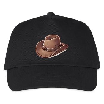 Illustration de chapeau de cow-boy western - Casquette de baseball Enfant - noir - Devant