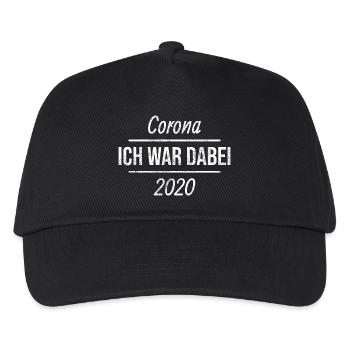 Corona Virus 2020 Ich war dabei Geschenk - Kinder Basecap - Schwarz - Vorne