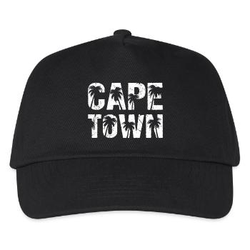 Cape Town Palmen Kapstadt - Kinder Basecap - Schwarz - Vorne