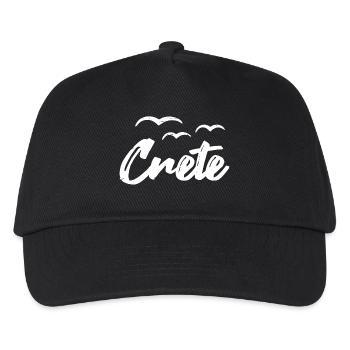 Crete Griechenland Insel Kreta - Kinder Basecap - Schwarz - Vorne