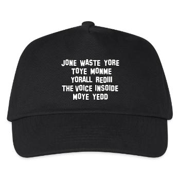 JONE WASTE YORE TOYE MONME YORALL REDIII THE VOICE - Kinder Basecap - Schwarz - Vorne