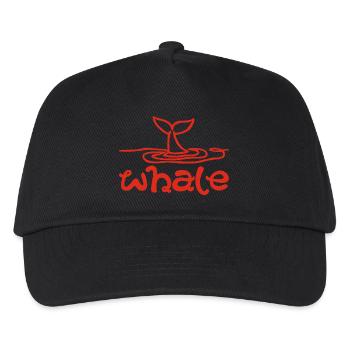 The sign of the whale (red) - Kids’ Baseball Cap - black - Front