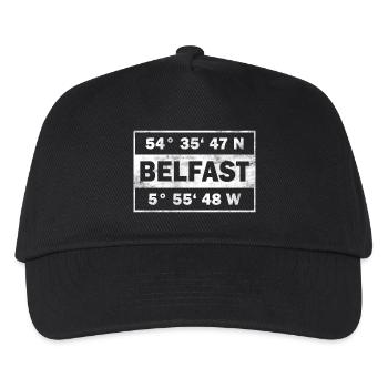 Belfast Coordonnées Irlande du Nord Belfast - Casquette de baseball Enfant - noir - Devant