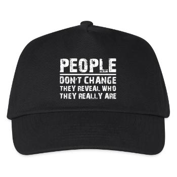 people don't change funny - Kinder Basecap - Schwarz - Vorne
