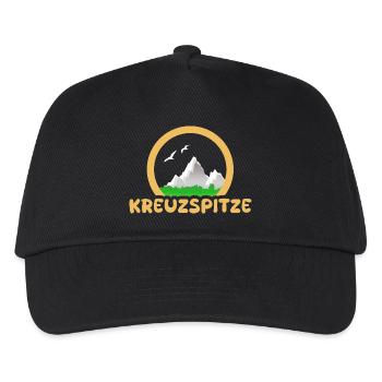 Kreuzspitze als Trekking - Kinder Basecap - Schwarz - Vorne
