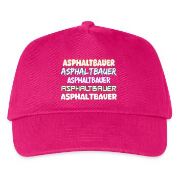 Asphalt builder as a job - Kids’ Baseball Cap - fuchsia - Front